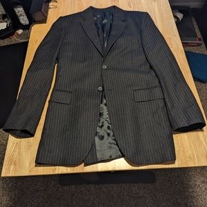 Givenchy Paris Men's Black Striped Suit 52 International